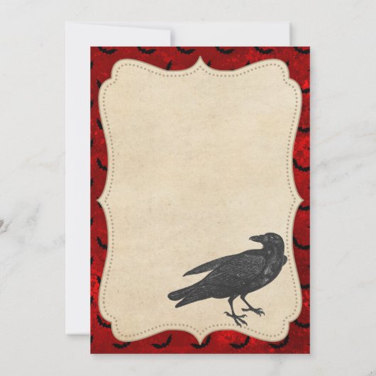 ヴィンテージゴシックハローウィンパーティ招待状 招待状 (裏面)