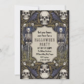 ヴィンテージゴシックハローウィンパーティ 招待状 (正面)