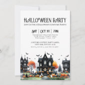 ヴィンテージゴシックハローウィンパーティ 招待状 (正面)