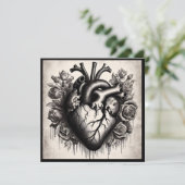 ヴィンテージゴシックハートバレンタイン レトロゴothicホラー カード (スタンド正面)