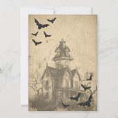 ヴィンテージゴシックハ幽霊のよく出るウスハロウィーン大人パーティー 招待状 (裏面)