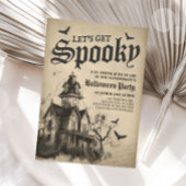 ヴィンテージゴシックハ幽霊のよく出るウスハロウィーン大人パーティー 招待状