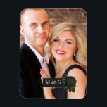 ヴィンテージゴシックバラ結婚ズモノグラム マグネット<br><div class="desc">ヴィンテージ結婚ゴシックのフォトバラ。</div>