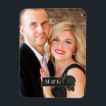 ヴィンテージゴシックバラ結婚ズモノグラム マグネット<br><div class="desc">ヴィンテージ結婚ゴシックのフォトバラ。</div>