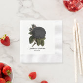 ヴィンテージゴシックバラ結婚ズ 縁ありカクテルナプキン (インサイチュ)