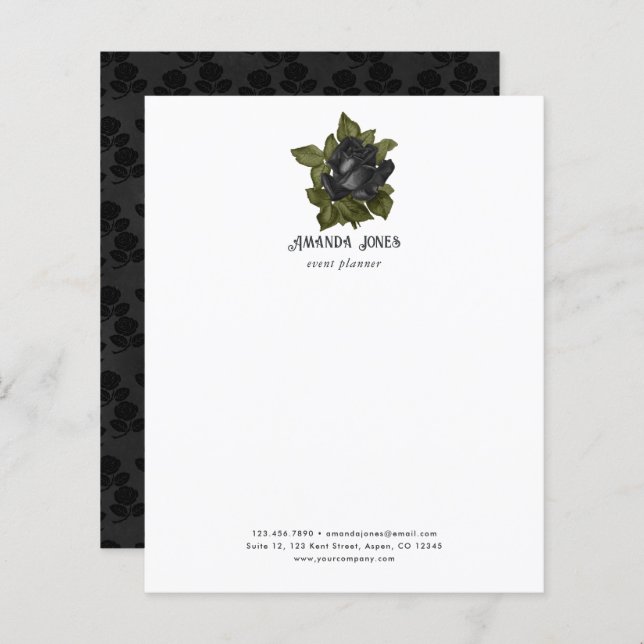 ヴィンテージゴシックバラ パーソナライズされた (正面/裏面)