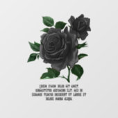 ヴィンテージゴシックバラ パーソナライズされた ウィンドウサイン (シート)