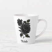 ヴィンテージゴシックバラ パーソナライズされた カフェラテマグ (右)