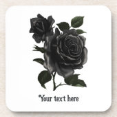 ヴィンテージゴシックバラ パーソナライズされた コースター (正面)