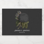 ヴィンテージゴシックバラ パーソナライズされた スパークリングワインラベル (シングルラベル)