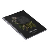 ヴィンテージゴシックバラ パーソナライズされた ノートブック (右側)