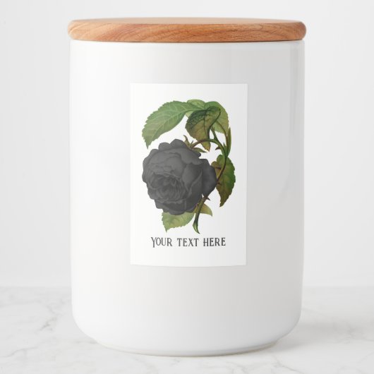 ヴィンテージゴシックバラ パーソナライズされた フードラベル (正面)