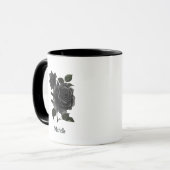 ヴィンテージゴシックバラ パーソナライズされた マグカップ (正面左)