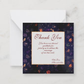 ヴィンテージゴシックパープルダークフローラ広場 ノートカード (裏面)