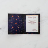 ヴィンテージゴシックパープルダークフローラ ノートカード (内部)