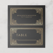 ヴィンテージゴシックビクトリアン金ゴールド結婚ズ プレイスカード (外部開封)