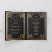 ヴィンテージゴシックビクトリアン金ゴールド結婚ズ プログラム (内部)