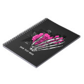 ヴィンテージゴシックピンクのバラのスケルトンパーソナライズされたなし ノートブック (左側)