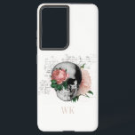 ヴィンテージゴシックピンクローズスカルモノグラム SAMSUNG GALAXY S21 ケース<br><div class="desc">ヴィンテージお洒落のスカルにピンクのバラを特集したゴシックの電話ケース。</div>