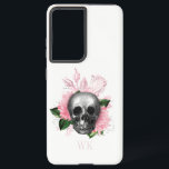 ヴィンテージゴシックピンクローズスカルモノグラム SAMSUNG GALAXY S21 ULTRAケース<br><div class="desc">ヴィンテージお洒落のスカルにピンクのバラを特集したゴシックの電話ケース。</div>
