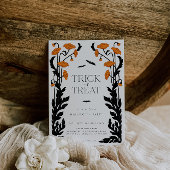 ヴィンテージゴシックフローラ枠ハローウィンパーティ 招待状