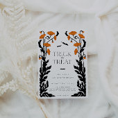 ヴィンテージゴシックフローラ枠ハローウィンパーティ 招待状