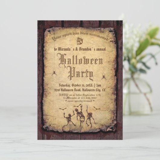 ヴィンテージゴシックブロディハローウィンパーティ 招待状 (スタンド正面)
