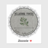 ヴィンテージゴシックベラドンナポーションカスタムハロウィーン シール (シート)