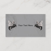 ヴィンテージゴシックミツバチスカルウイングスグレイ 名刺 (裏面)