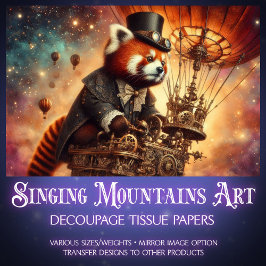 ヴィンテージゴシックレッドパンダドリーミーデクページ 薄葉紙