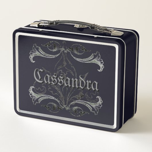 ヴィンテージゴシックロマンパーソナライズされたチメタルランチボックス メタルランチボックス (裏面)