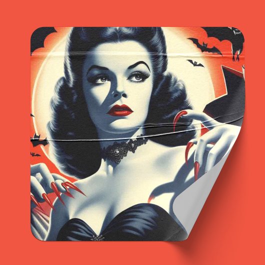 ヴィンテージゴシックヴァンパイアウーマン スクエアシール