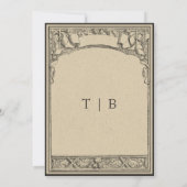 ヴィンテージゴシック中世縁どア結婚チ 招待状 (裏面)