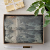 ヴィンテージゴシック墓地のデクページ 薄葉紙 (ギフト)