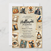 ヴィンテージゴシック大人ハロウィンパーティー 招待状 (正面)