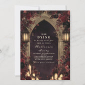 ヴィンテージゴシック大聖堂キャンドルライトお祝い 招待状 (正面)