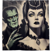 ヴィンテージゴシック女性 シャワーカーテン (正面)