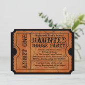 ヴィンテージゴシック幽霊のよく出るチケットハウスハローウィンパーティ 招待状 (スタンド正面)