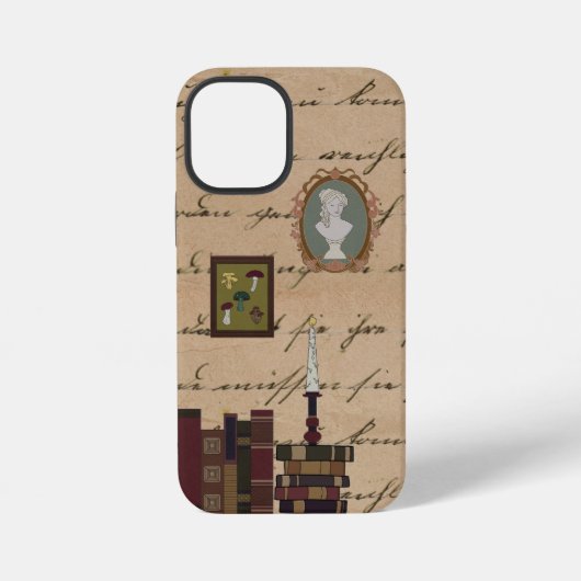 ヴィンテージゴシック暗色アカデミアナージュ iPhoneケース (裏面)