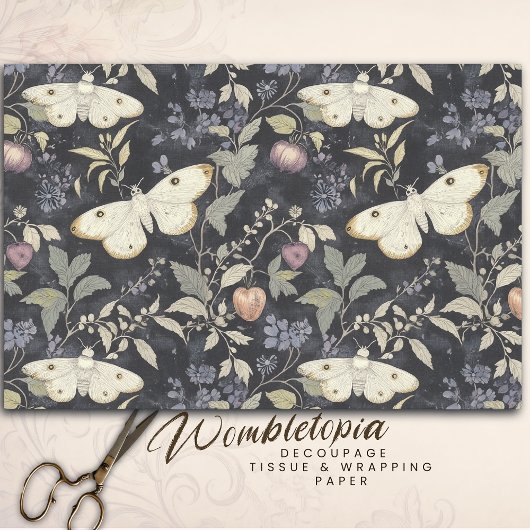 ヴィンテージゴシック植物性モスハロウィーンデクページ 薄葉紙