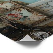 ヴィンテージゴシック様式のアニメ妖精の人形オントイレ予測できな ポスター (角)