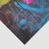 ヴィンテージゴシック様式のネオンピンクのバラの切り離し 薄葉紙 (詳細)