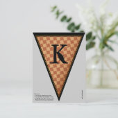 ヴィンテージゴシック様式のハロウィンバナーバンティング国旗 ポストカード (スタンド正面)