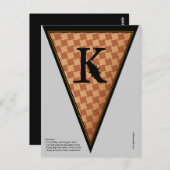 ヴィンテージゴシック様式のハロウィンバナーバンティング国旗 ポストカード (正面/裏面)