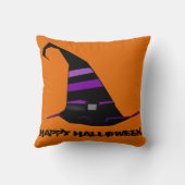 ヴィンテージゴシック様式のハロウィーンの魔帽 クッション (裏面)