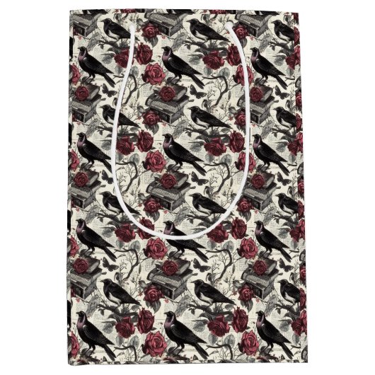 ヴィンテージゴシック様式のラヴェンス、バラ、書籍 ミディアムペーパーバッグ (正面)