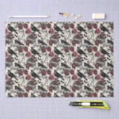 ヴィンテージゴシック様式のラヴェンス、バラ、書籍 薄葉紙 (クラフト)