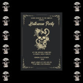 ヴィンテージゴシック様式の不気味なハロウィーン 招待状