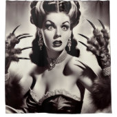 ヴィンテージゴシック様式の吸血鬼 シャワーカーテン (正面)