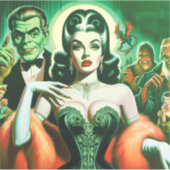 ヴィンテージゴシック様式の吸血鬼 シール (正面)